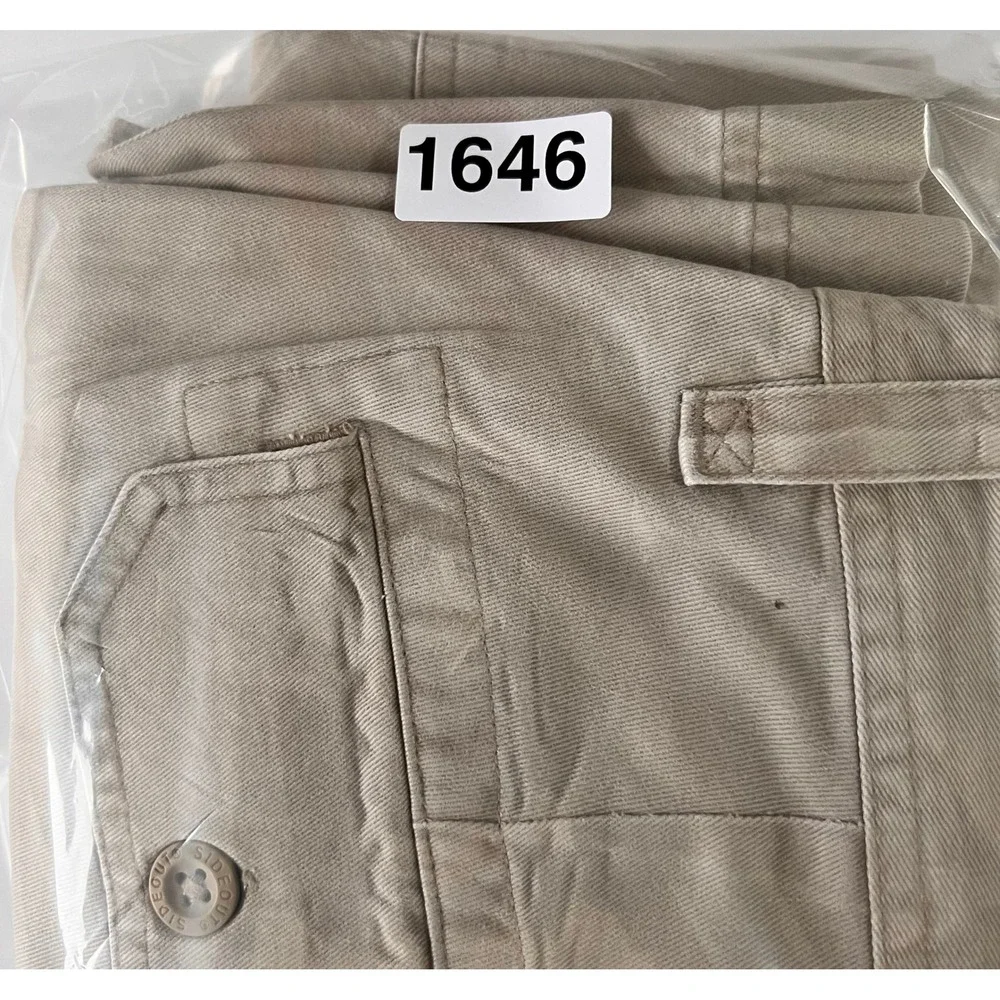 Sideout Mens Vintage Khaki Cargo Pants 32x34 Tan Cotton Straight Leg Twill